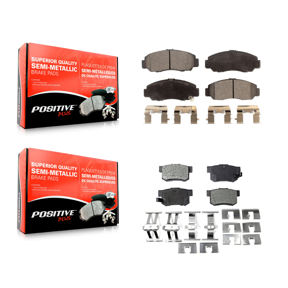 Front Rear Semi-Metallic Brake Pads Kit For Honda Accord Acura CSX KPF-100449