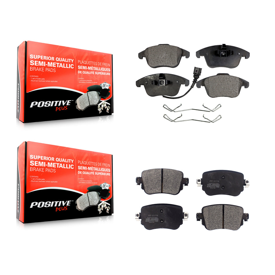 Front Rear Semi-Metallic Brake Pads Kit For Volkswagen Passat Audi Q3 Quattro KPF-100466