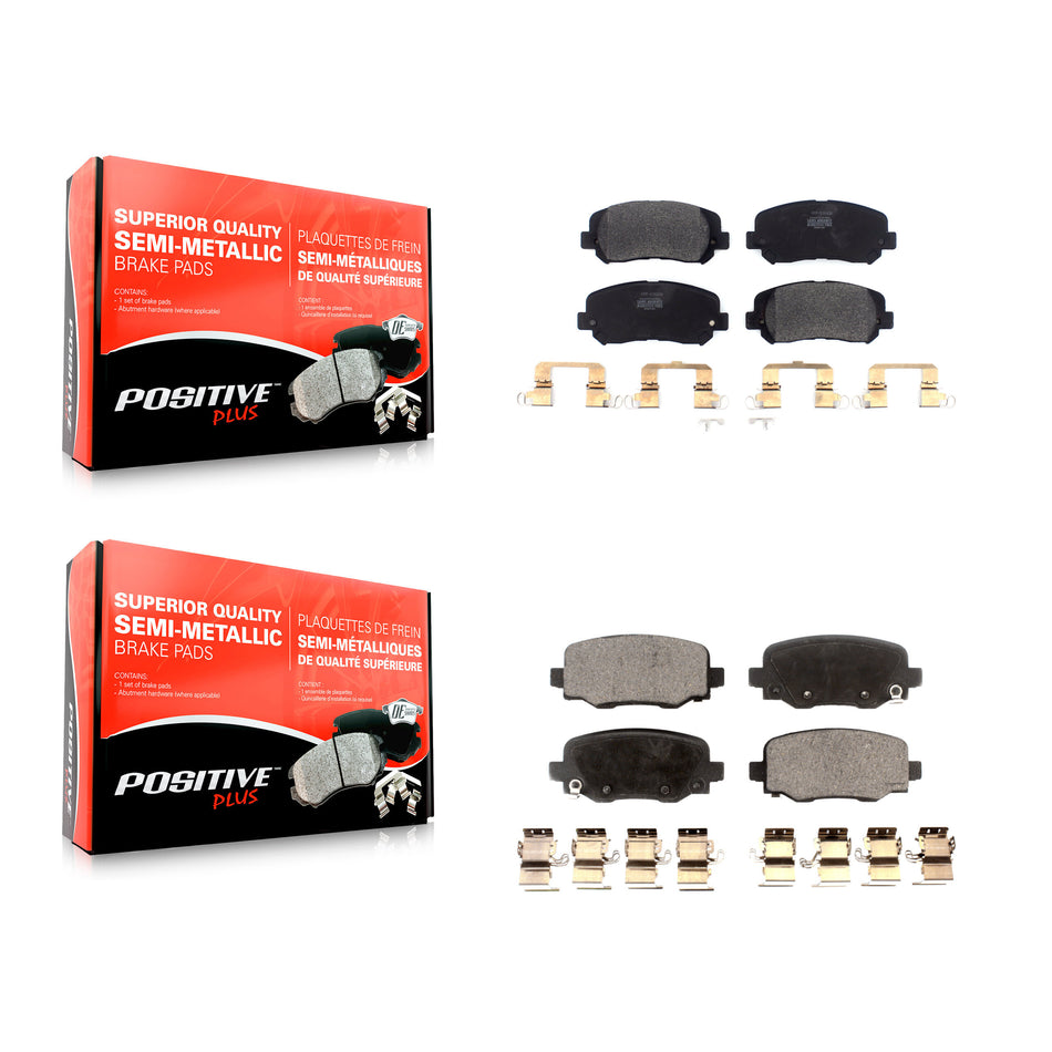 Front Rear Semi-Metallic Brake Pads Kit For Jeep Cherokee Chrysler 200 KPF-100472