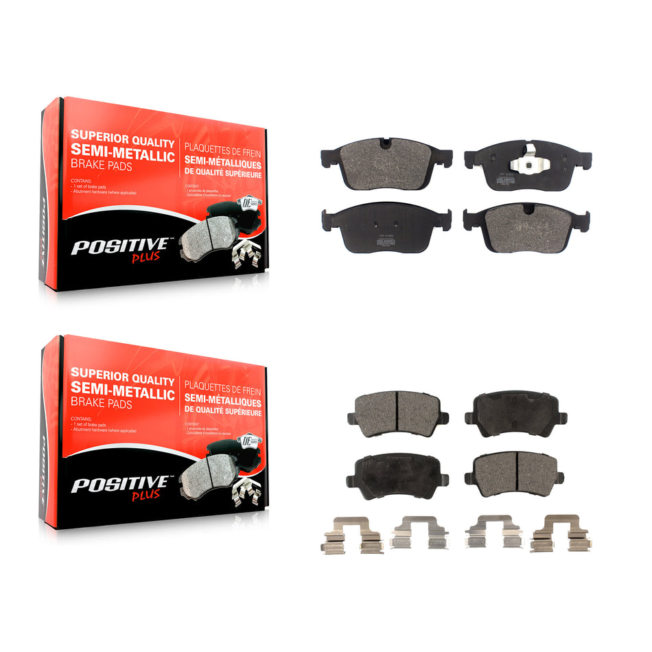 Front Rear Semi-Metallic Brake Pads Kit For 2016-2017 Volvo XC60 KPF-100489