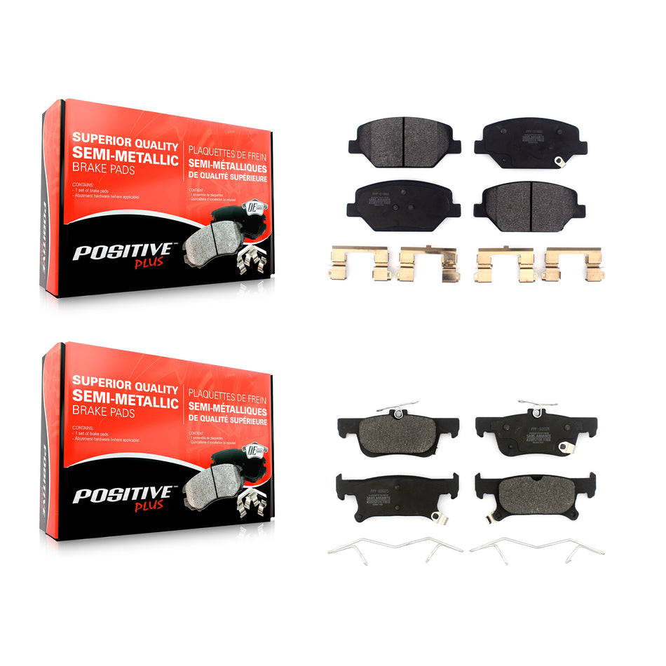 Front Rear Semi-Metallic Brake Pads Kit For 2016-2019 Buick Envision With 288mm Diameter Rotor KPF-100493