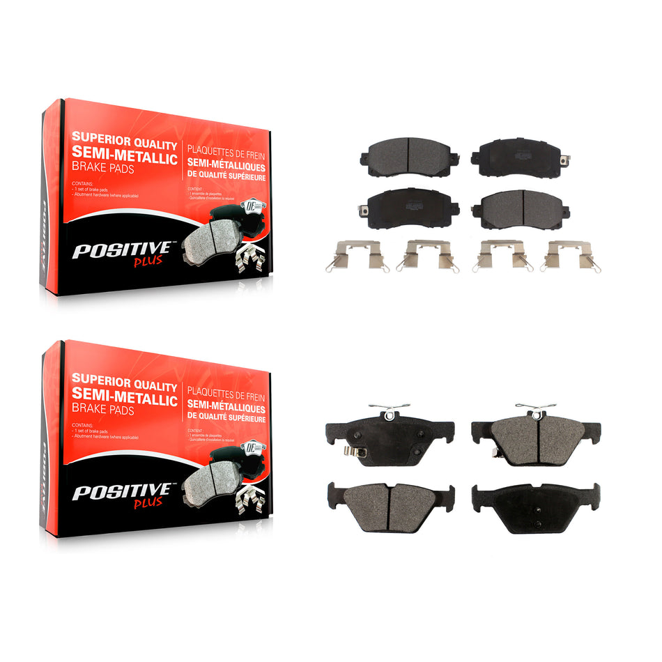 Front Rear Semi-Metallic Brake Pads Kit For Subaru Forester Crosstrek Outback Legacy KPF-100498
