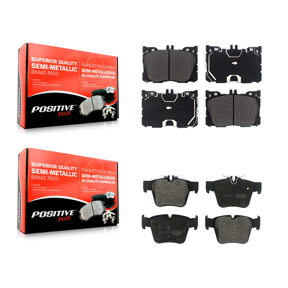 Front Rear Semi-Metallic Brake Pads Kit For Mercedes-Benz C43 AMG GLC43 C450 KPF-100508