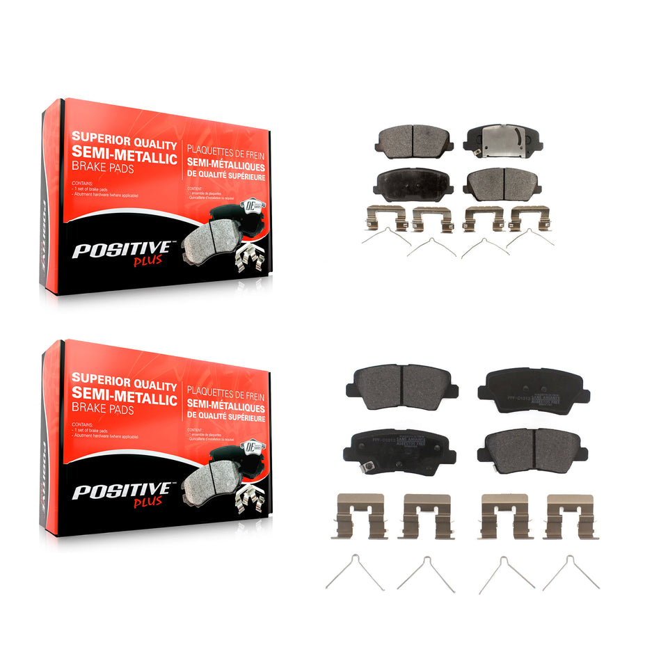 Front Rear Semi-Metallic Brake Pads Kit For Hyundai Veloster KPF-100533