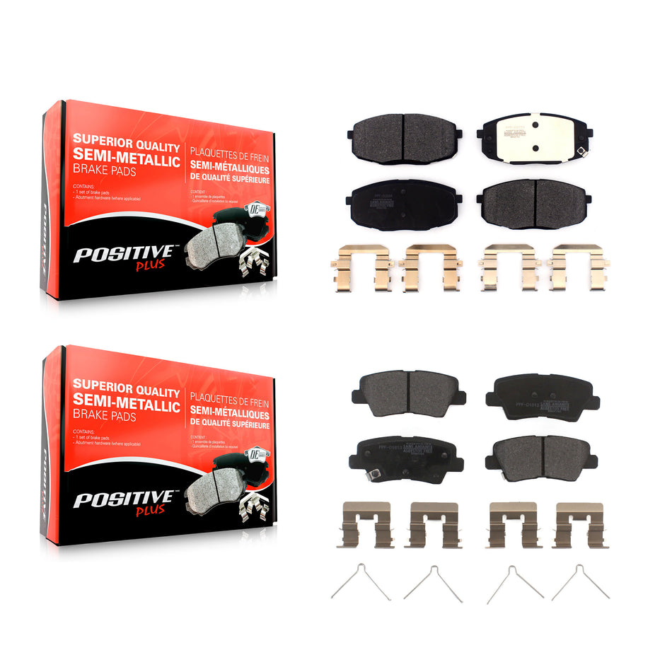 Front Rear Semi-Metallic Brake Pads Kit For Kia Soul Forte Hyundai Elantra GT Kona Forte5 KPF-100543