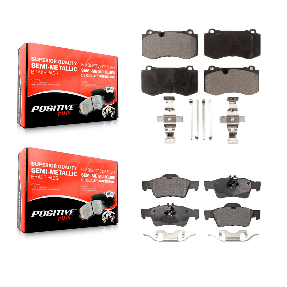 Front Rear Semi-Metallic Brake Pads Kit For Mercedes-Benz S550 SL550 CL550 S600 S350 S400 CL600 S450 KPF-100550