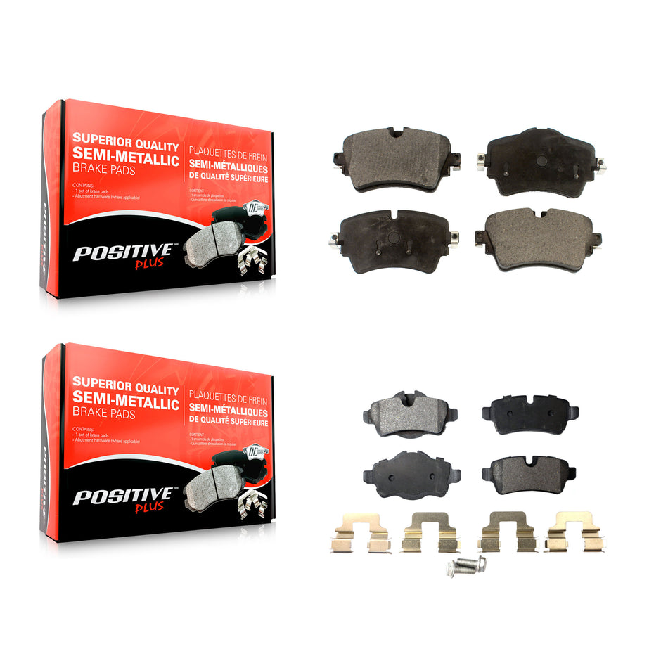 Front Rear Semi-Metallic Brake Pads Kit For 2015 Mini Cooper 1.6L With 294mm Diameter Rotor 5 Lug Wheels KPF-100557