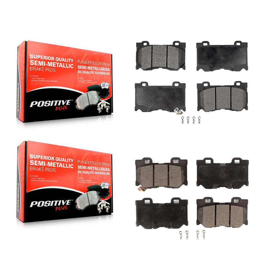 Front Rear Semi-Metallic Brake Pads Kit For INFINITI G37 Q50 Q60 M37 Nissan 370Z Q70 Q70L QX70 M56 FX50 Z KPF-100582