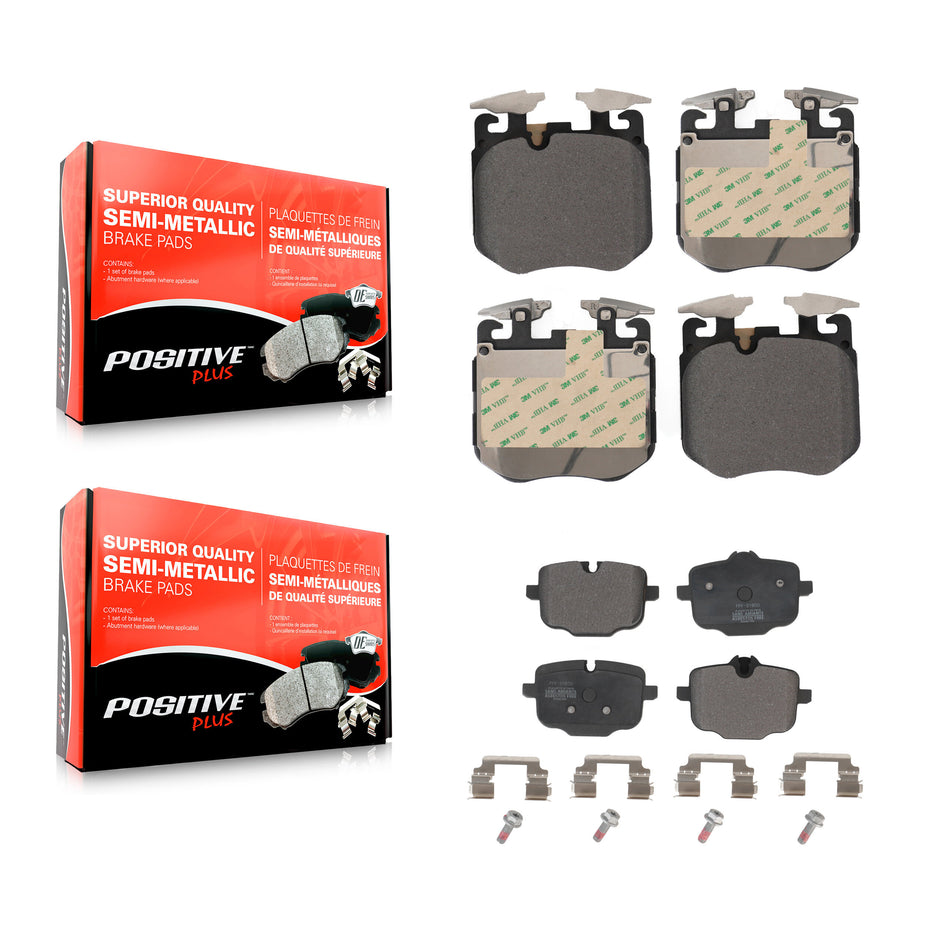 Front Rear Semi-Metallic Brake Pads Kit For BMW X5 X7 540i xDrive X6 750i M550i 740e B7 KPF-100617