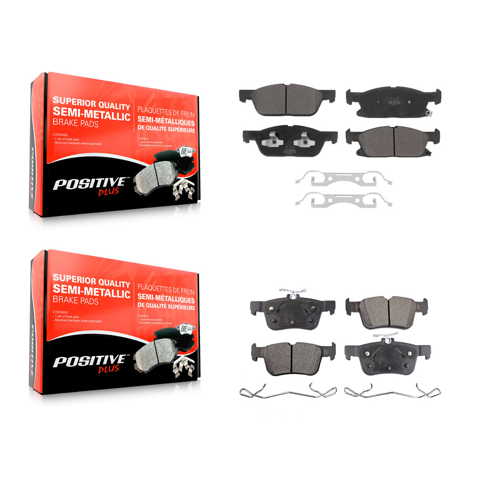 Front Rear Semi-Metallic Brake Pads Kit For Ford Edge Lincoln Nautilus KPF-100630
