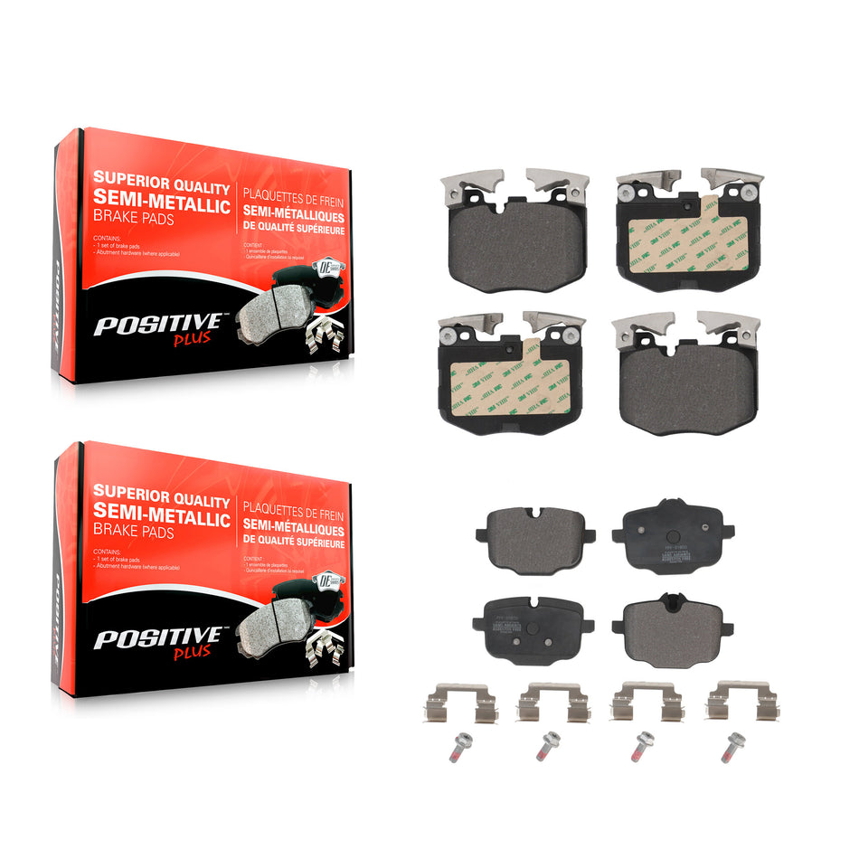 Front Rear Semi-Metallic Brake Pads Kit For BMW X3 X5 X4 530i xDrive X7 540i iX 640i Gran KPF-100646