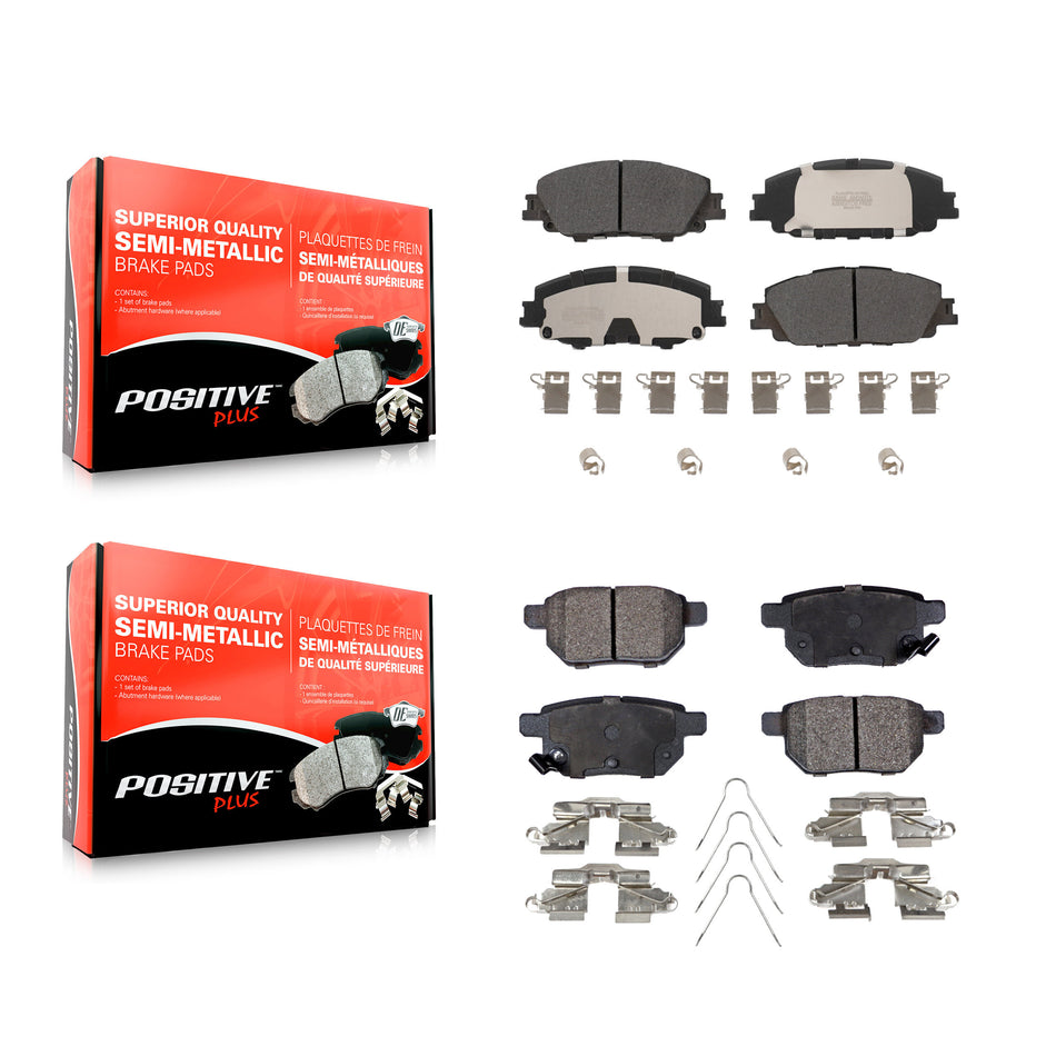 Front Rear Semi-Metallic Brake Pads Kit For Toyota Corolla Prius Prime KPF-100658
