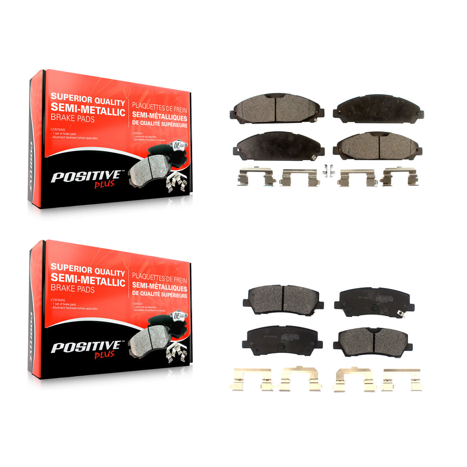 Front Rear Semi-Metallic Brake Pads Kit For 2021 Ford Mustang 5.0L KPF-100659