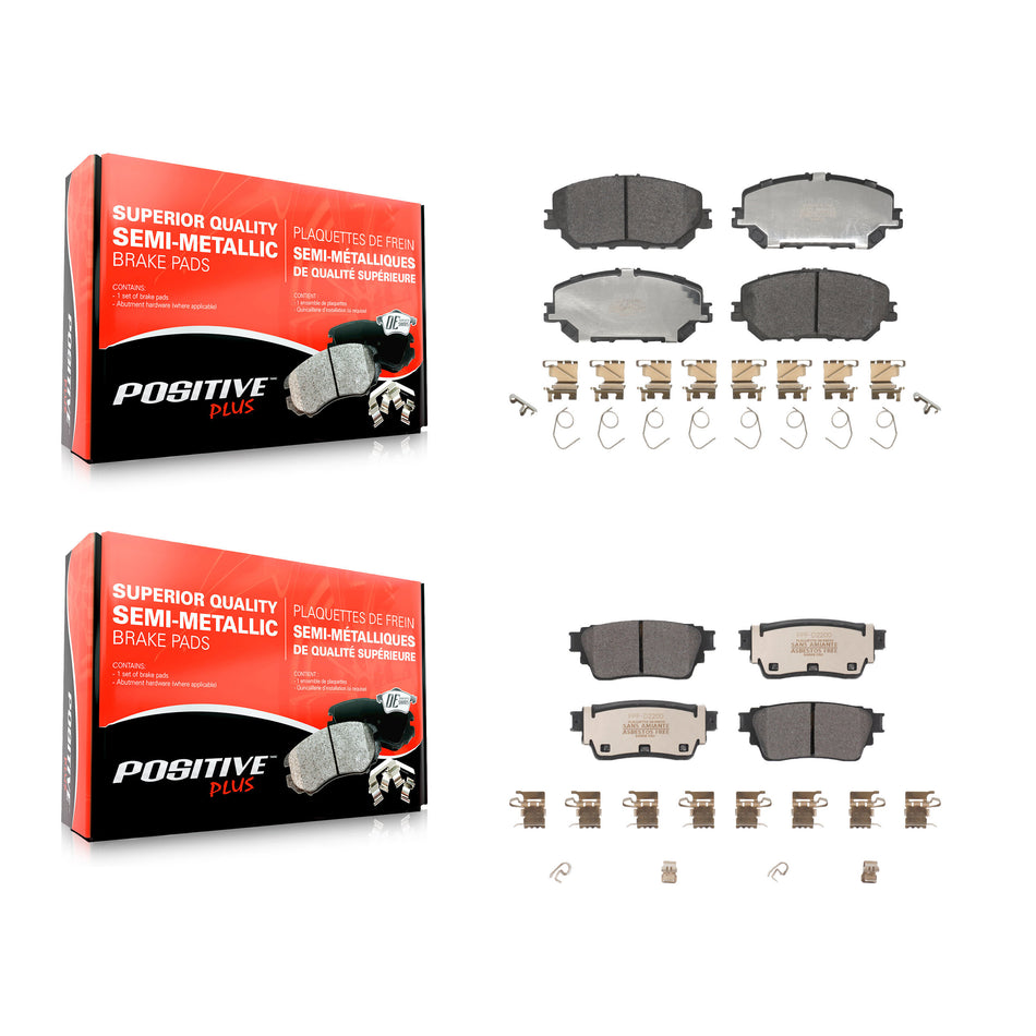 Front Rear Semi-Metallic Brake Pads Kit For Nissan Rogue KPF-100724