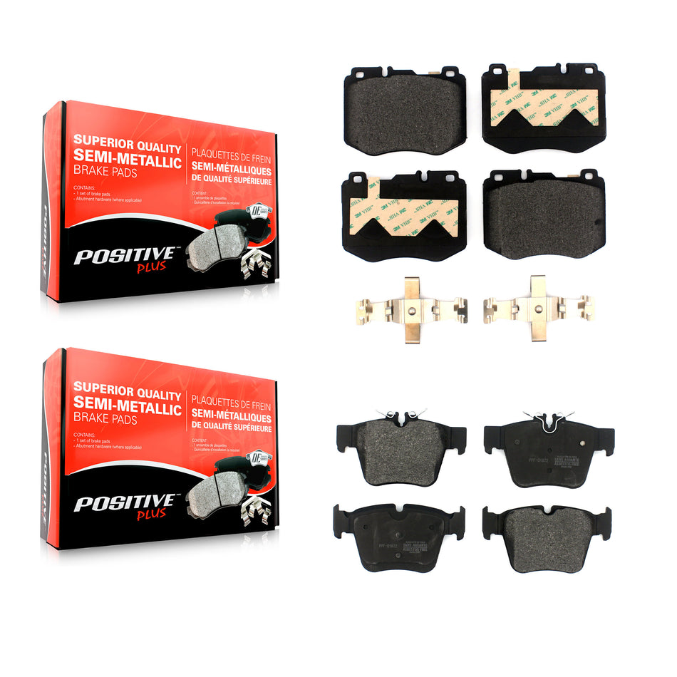 Front Rear Semi-Metallic Brake Pads Kit For Mercedes-Benz GLC300 Without Sport Package KPF-100751