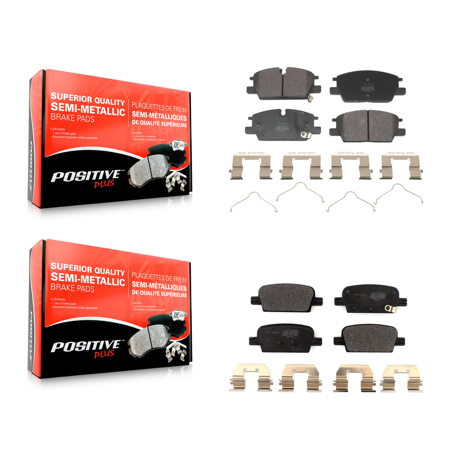 Front Rear Semi-Metallic Brake Pads Kit For Chevrolet Malibu With Manual Parking KPF-100768
