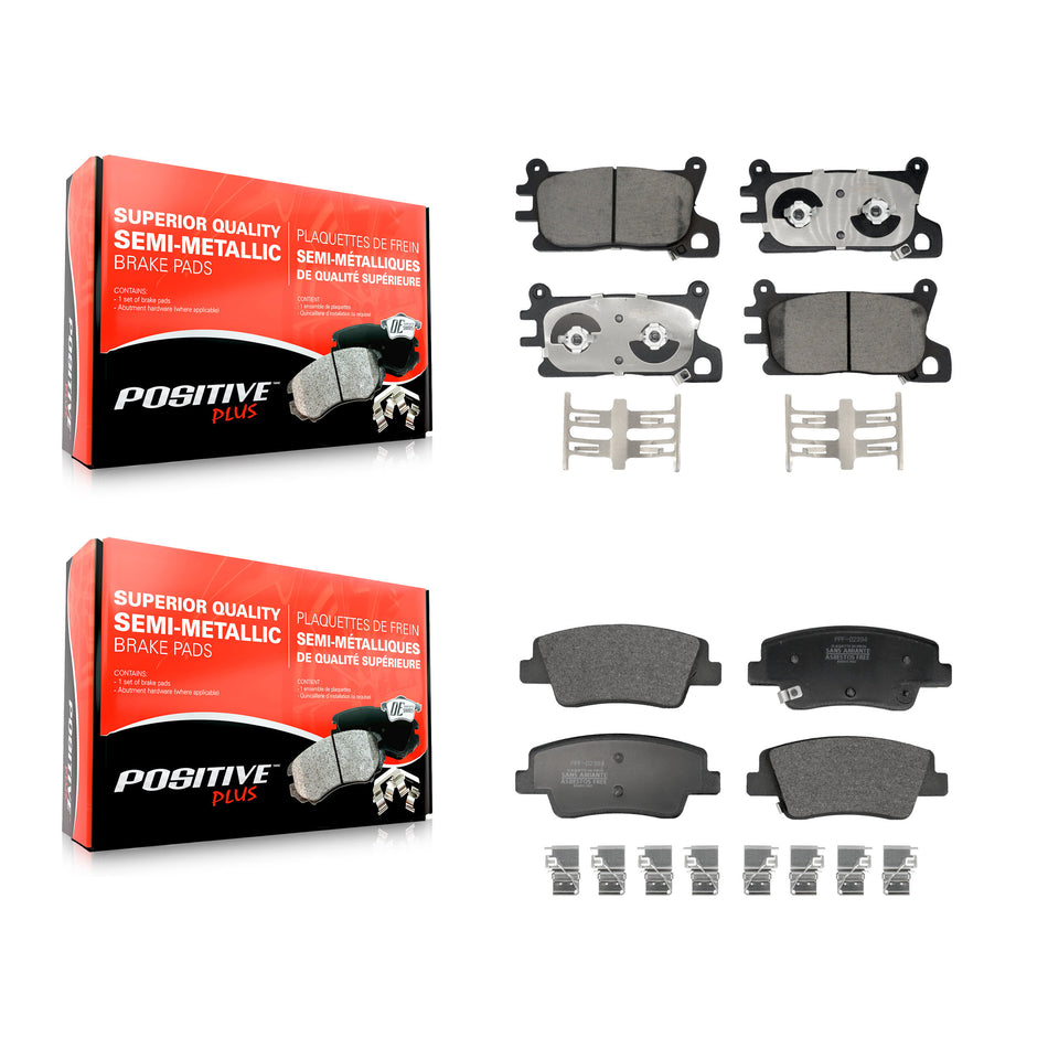 Front Rear Semi-Metallic Brake Pads Kit For Genesis GV70 G80 G90 KPF-100771