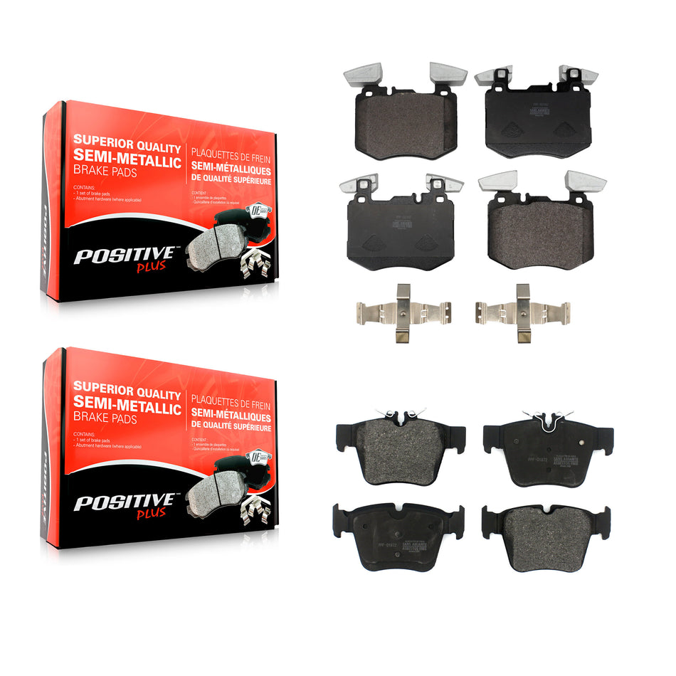 Front Rear Semi-Metallic Brake Pads Kit For Mercedes-Benz GLC300 Without Sport Package KPF-100782