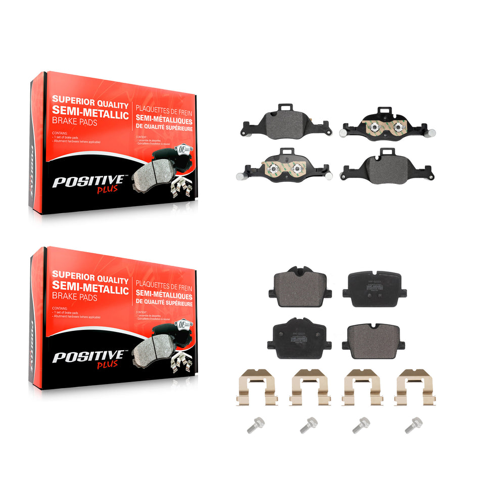 Front Rear Semi-Metallic Brake Pads Kit For BMW i4 Without Blue Painted Calipers KPF-100795