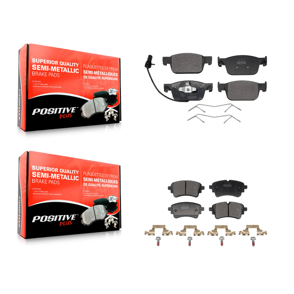 Front Rear Semi-Metallic Brake Pads Kit For 2021-2023 Audi A4 Quattro A5 Sportback KPF-100797