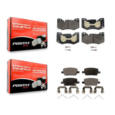 Front Rear Semi-Metallic Brake Pads Kit For 2022 Chevrolet Camaro LT KPF-100798
