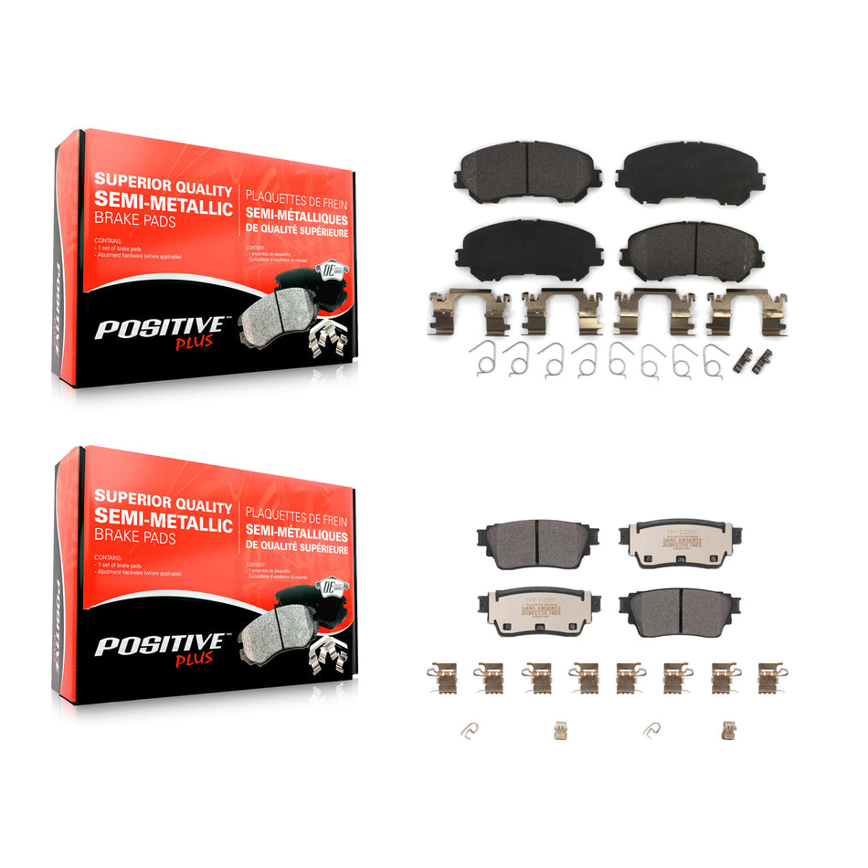 Front Rear Semi-Metallic Brake Pads Kit For Nissan Rogue KPF-100806