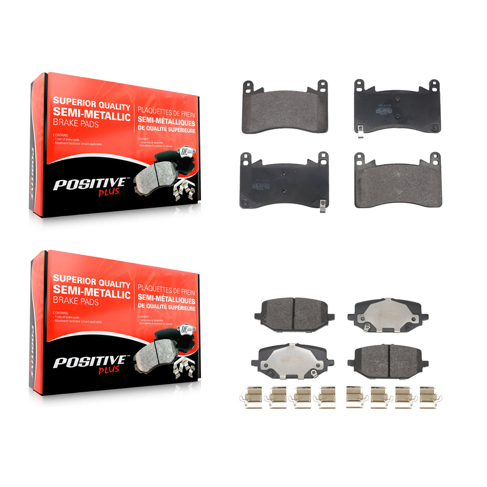 Front Rear Semi-Metallic Brake Pads Kit For 2022-2024 Acura MDX 3.0L KPF-100807