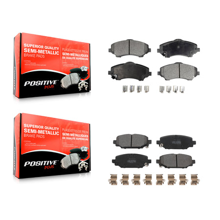 Front Rear Semi-Metallic Brake Pads Kit For Jeep Wrangler Sport Without Heavy Duty Brakes KPF-100818