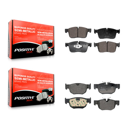 Front Rear Semi-Metallic Brake Pads Kit For Jaguar F-Pace With 350mm Diameter Rotor KPF-100823