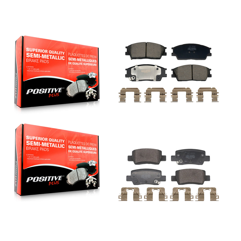 Front Rear Semi-Metallic Brake Pads Kit For 2023 Kia Soul With Electric Parking KPF-100824