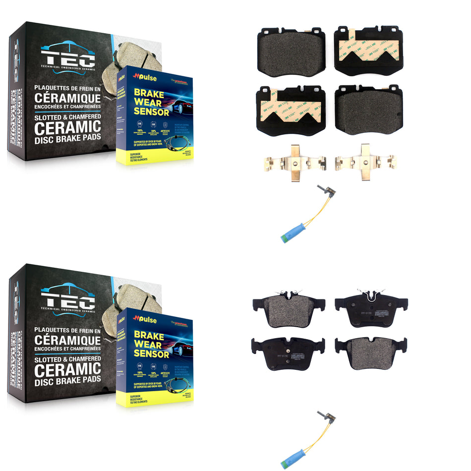 Front Rear Semi-Metallic Disc Brake Pad Wear Sensor Kit For Mercedes-Benz C300 C400 C350e KPW-100023
