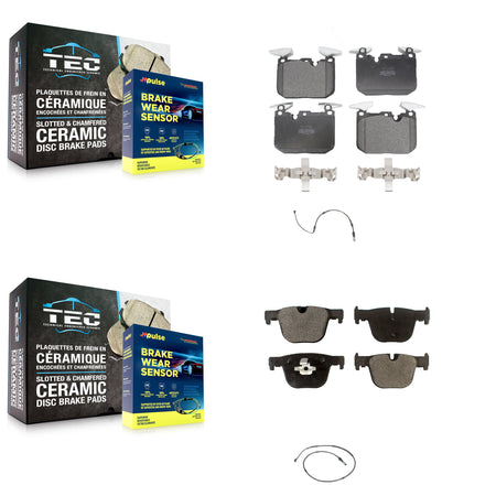 Front Rear Semi-Metallic Brake Pads Wear Sensor Kit For BMW 340i xDrive 435i 440i Gran GT KPW-100041
