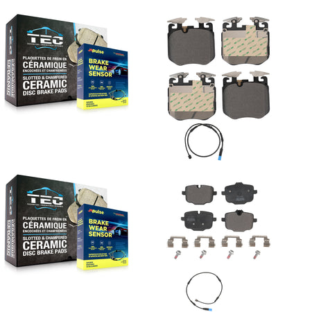 Front Rear Semi-Metallic Disc Brake Pads And Wear Sensors Kit For BMW X5 X7 X6 KPW-100058