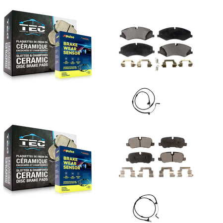 Front Rear Semi-Metallic Disc Brake Pads And Wear Sensors Kit For Land Rover Range Sport KPW-100064