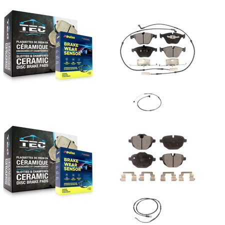 Front Rear Semi-Metallic Disc Brake Pads And Extra Wear Sensors Kit For BMW Z4 KPW-100106