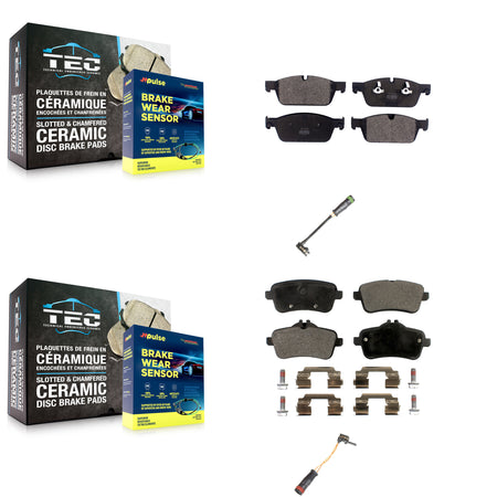 Front Rear Semi-Metallic Brake Pads & Wear Sensor Kit For Mercedes-Benz GL350 GL550 GL450 KPW-100141