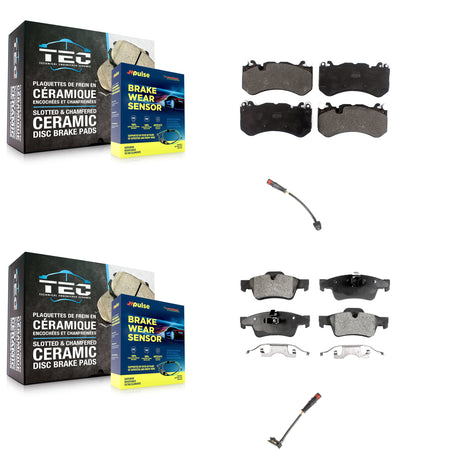 Front Rear Semi-Metallic Disc Brake Pad And Wear Sensor Kit For Mercedes-Benz G63 AMG G65 KPW-100206