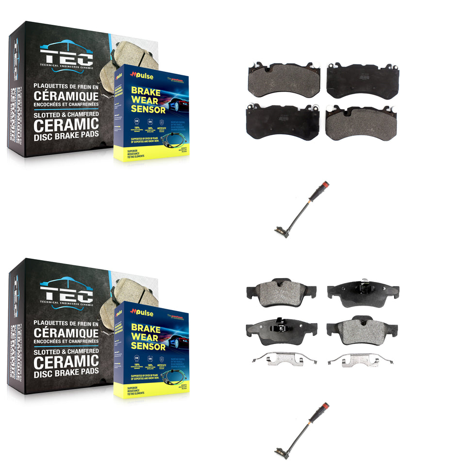 Front Rear Semi-Metallic Disc Brake Pads And Wear Sensors Kit For Mercedes-Benz G63 AMG KPW-100207