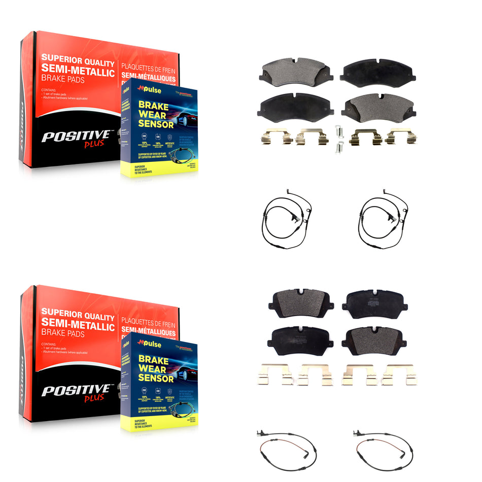 Front Rear Semi-Metallic Disc Brake Pads And Wear Sensors Kit For Land Rover Range Sport KPW-100315