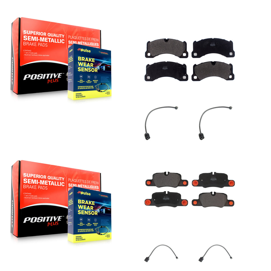 Front Rear Semi-Metallic Disc Brake Pad Wear Sensor Kit For Porsche Panamera with Harness KPW-100316