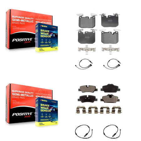Front Rear Semi-Metallic Brake Pad Wear Sensor Kit For 2020 Mini Cooper John Works KPW-100386