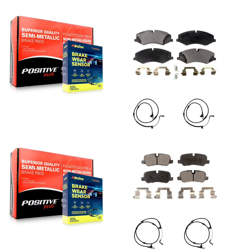 Front Rear Semi-Metallic Disc Brake Pads And Wear Sensors Kit For Land Rover Range Sport KPW-100426