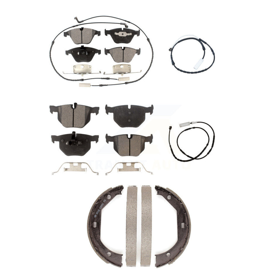 Front Rear Semi-Metallic Disc Brake Pads And Extra Wear Sensors Kit (5Pc) For BMW X1 KPW-100439