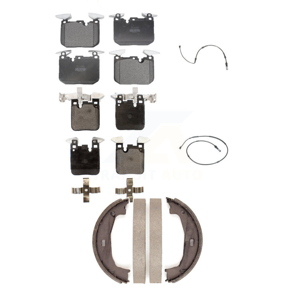 Front Rear Semi-Metallic Disc Brake Pads Wear Sensor Kit (5Pc) For BMW M240i xDrive M235i KPW-100483