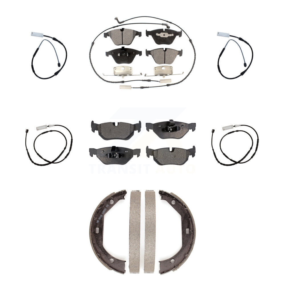 Front Rear Semi-Metallic Disc Brake Pads And Extra Wear Sensors Kit (7Pc) For BMW X1 KPW-100538
