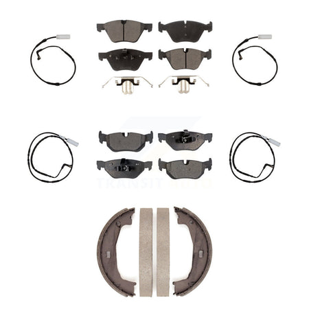 Front Rear Semi-Metallic Disc Brake Pad Wear Sensor Kit (7Pc) For BMW 128i 328i 323i 325i KPW-100545