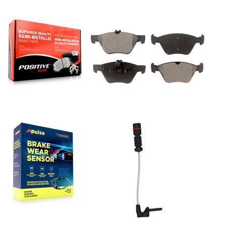Front Semi-Metallic Brake Pad & Wear Sensor Kit For Mercedes-Benz E320 Chrysler Crossfire KPW-100569