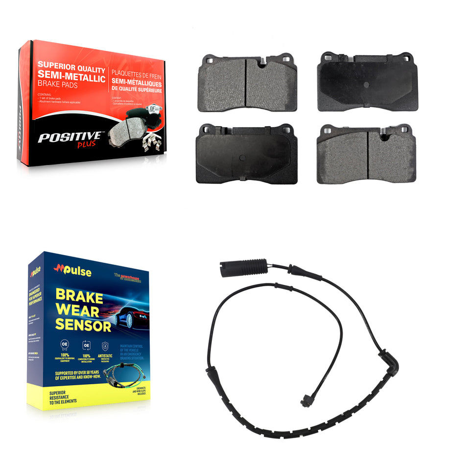 Front Semi-Metallic Brake Pad Wear Sensor Kit For Land Rover Range 4.2L with Supercharged KPW-100583