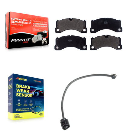 Front Semi-Metallic Disc Brake Pad Wear Sensor Kit For Porsche Cayenne Volkswagen Touareg KPW-100596