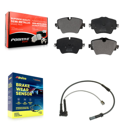 Front Semi-Metallic Brake Pad & Wear Sensor Kit For BMW X1 Mini Cooper Countryman X2 228i KPW-100604
